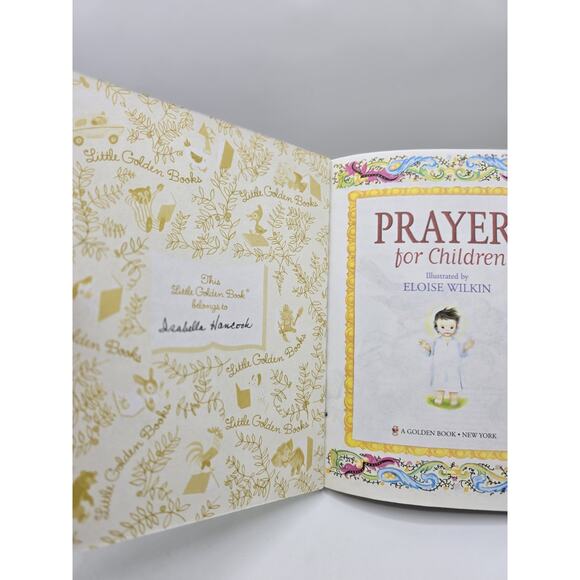 VINTAGE A Little Golden Book PRAYERS FOR CHILDREN 1974 - Picture 2 of 4